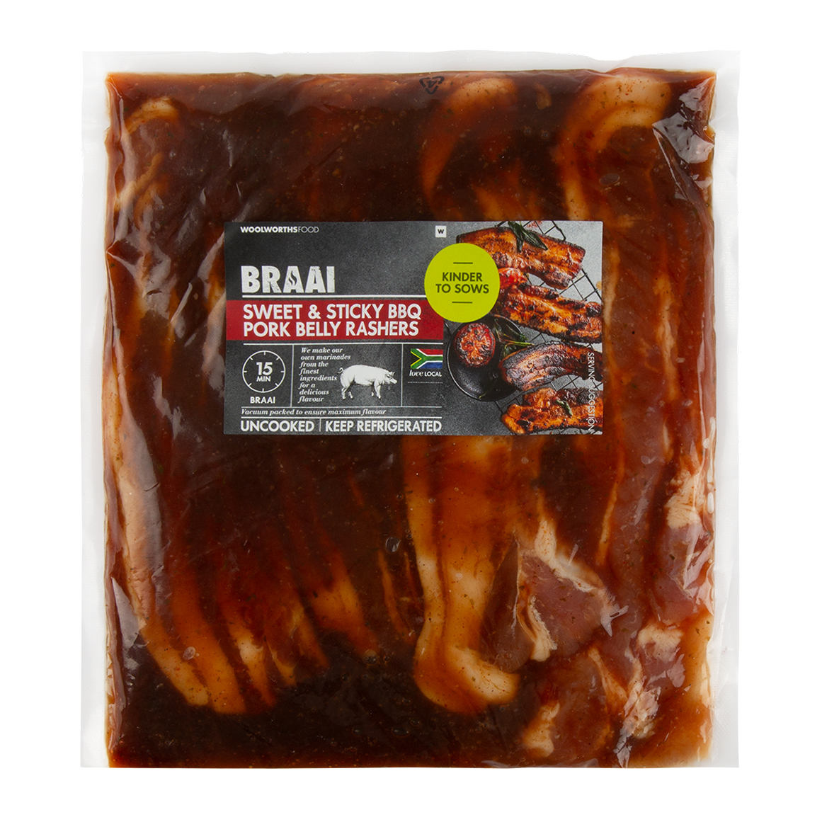 Sweet & Sticky BBQ Pork Belly Rashers Avg 600 g | Woolworths.co.za