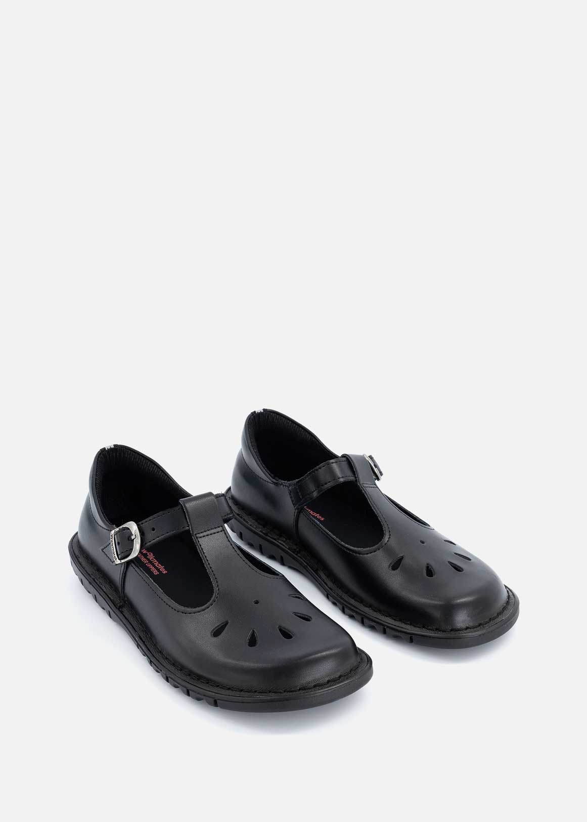 T-Bar Leather School Shoes (Size 2 - 8) Older Girl