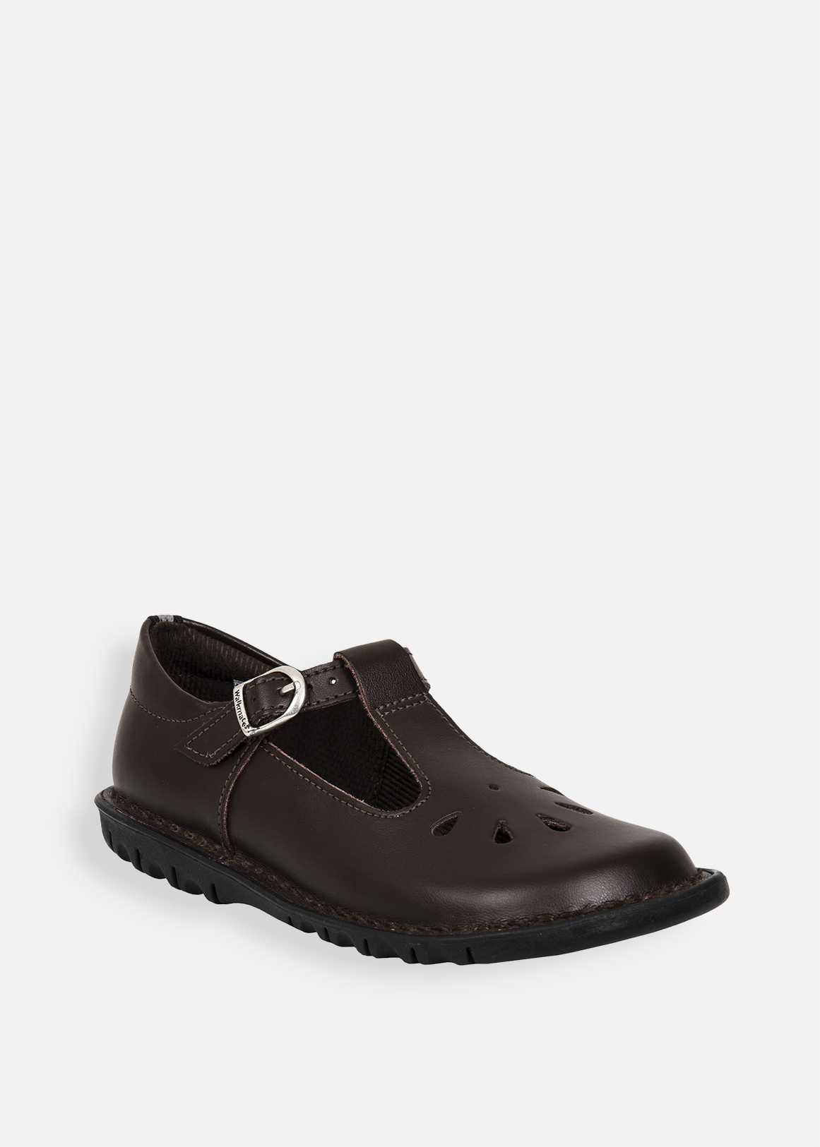 T-Bar Leather School Shoes (Size 8 - 1) Younger Girl