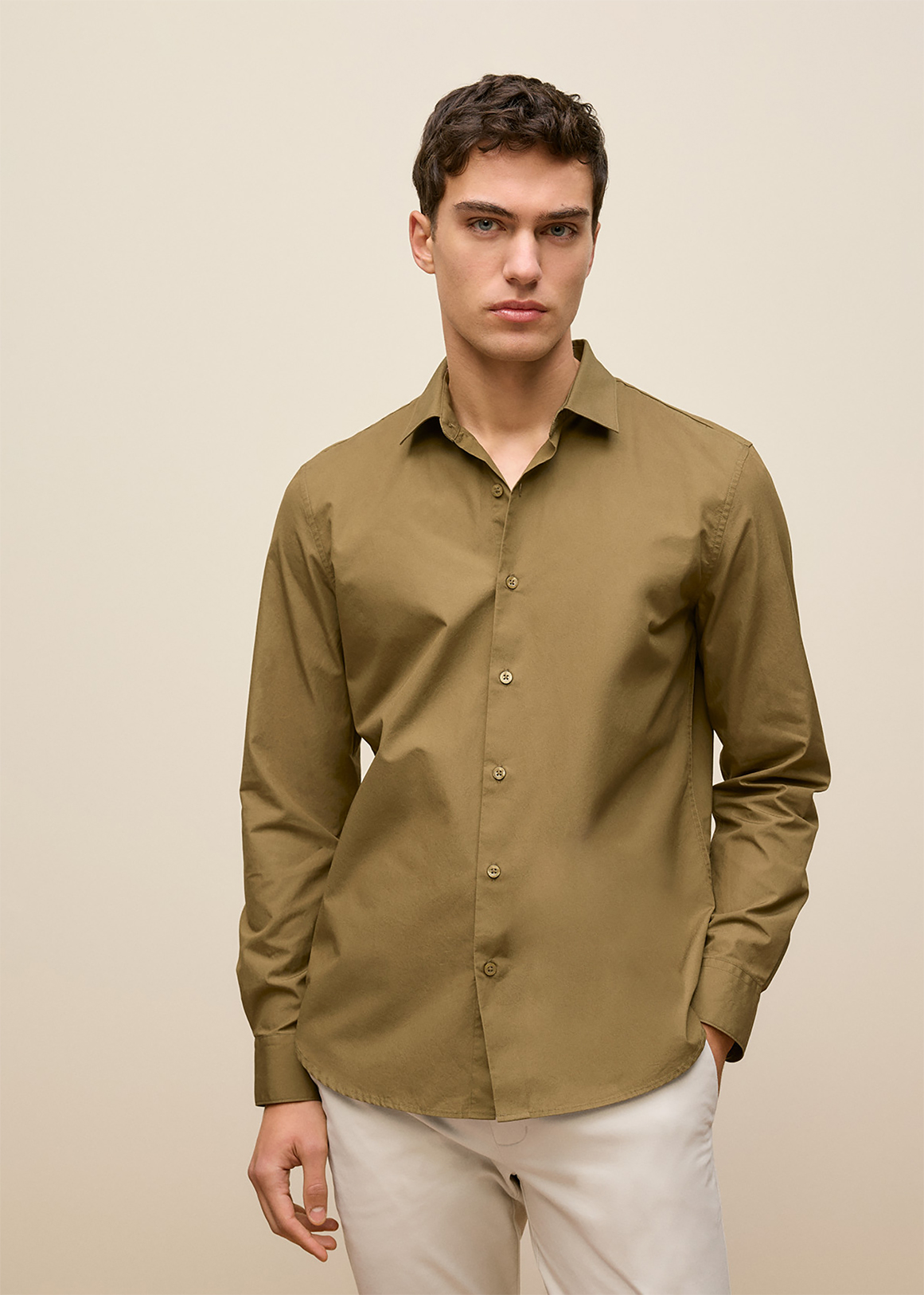 Tailored Fit Cotton Poplin Shirt
