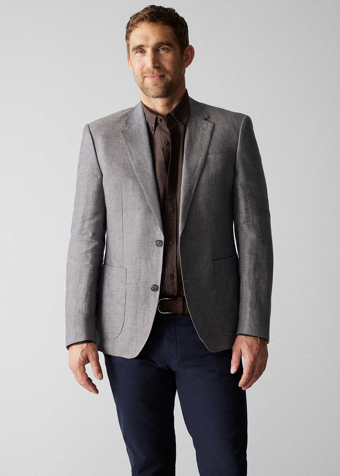 Tailored Fit Linen Hopsack Blazer | Woolworths.co.za