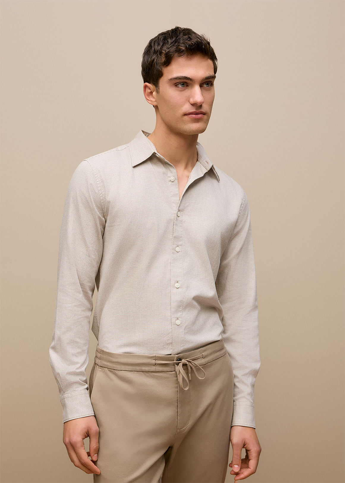 Tailored Fit Puppytooth Check Shirt