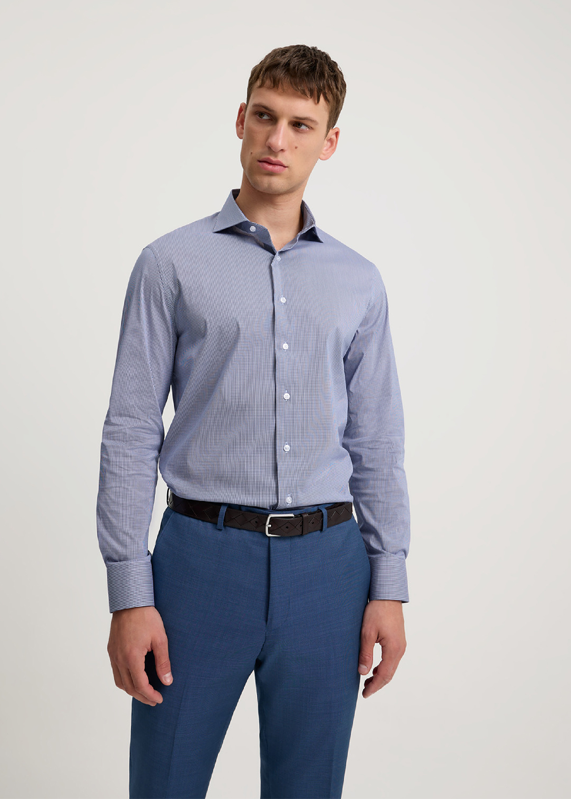 Tailored Fit Superfine Cotton Gingham Shirt | Woolworths.co.za