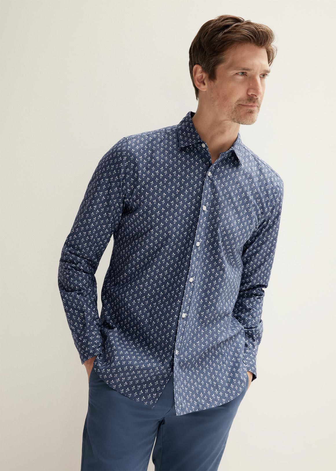 Tailored Fit Tonal Trio Leaf Shirt | Woolworths.co.za