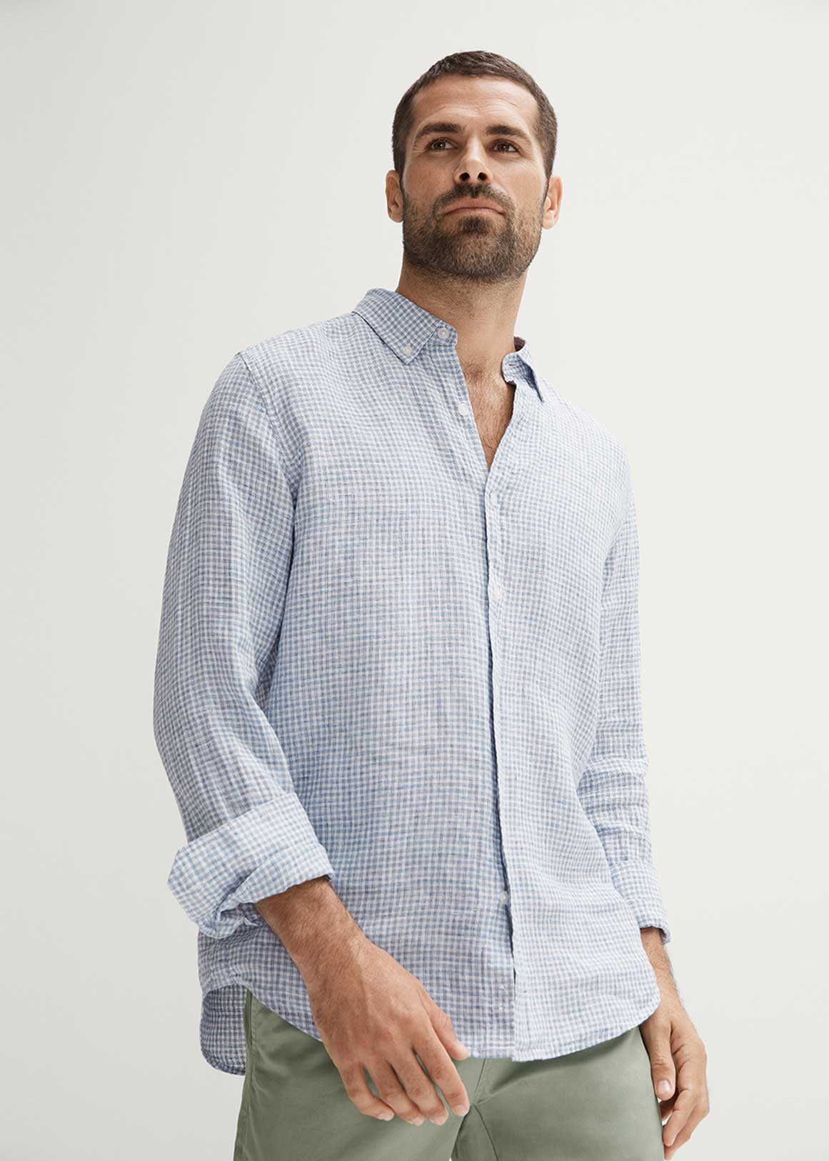 Tailored Linen Gingham Shirt | Woolworths.co.za