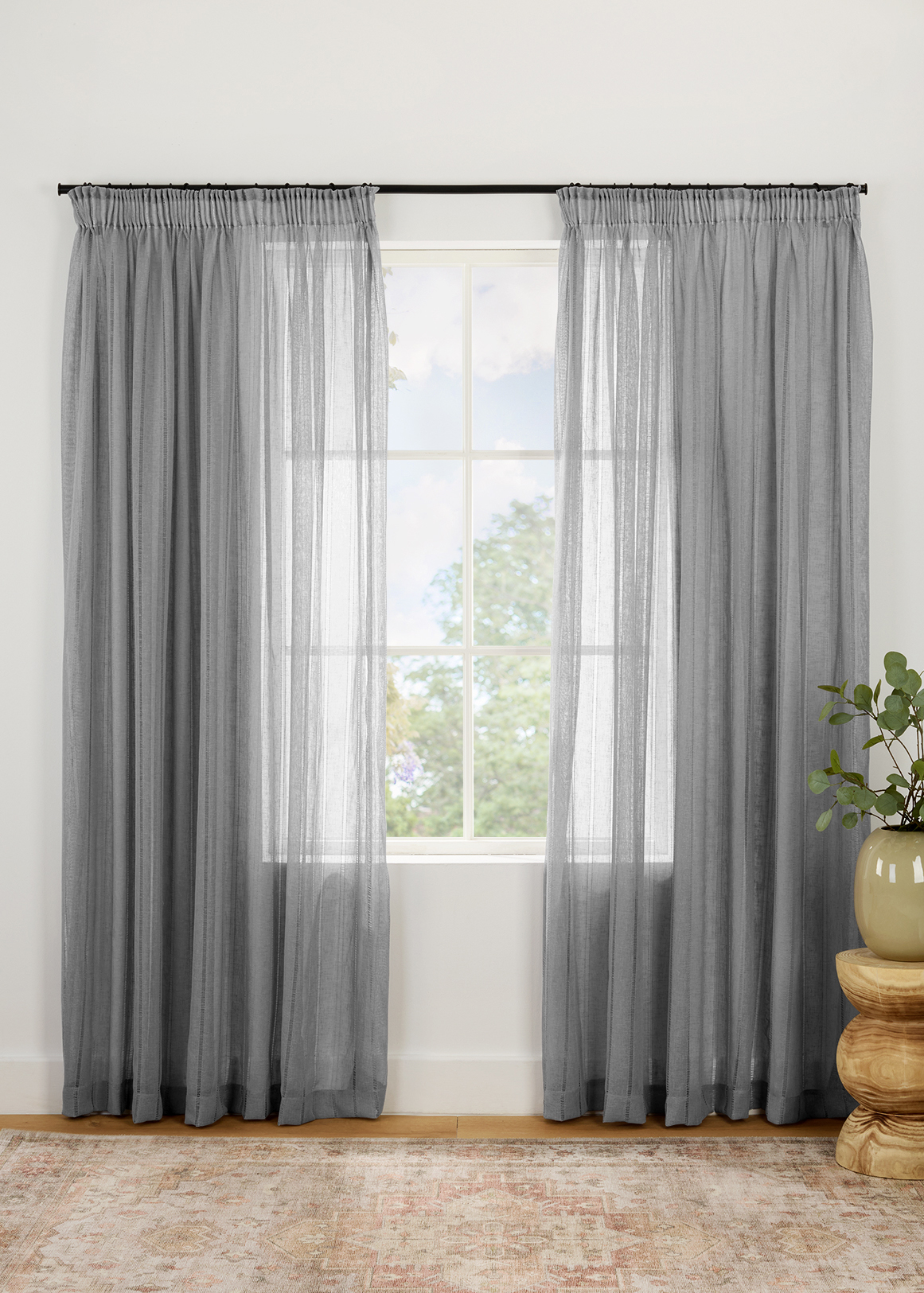 Taped Ladder Sheer Curtain 230cm (W) x 218cm (L)