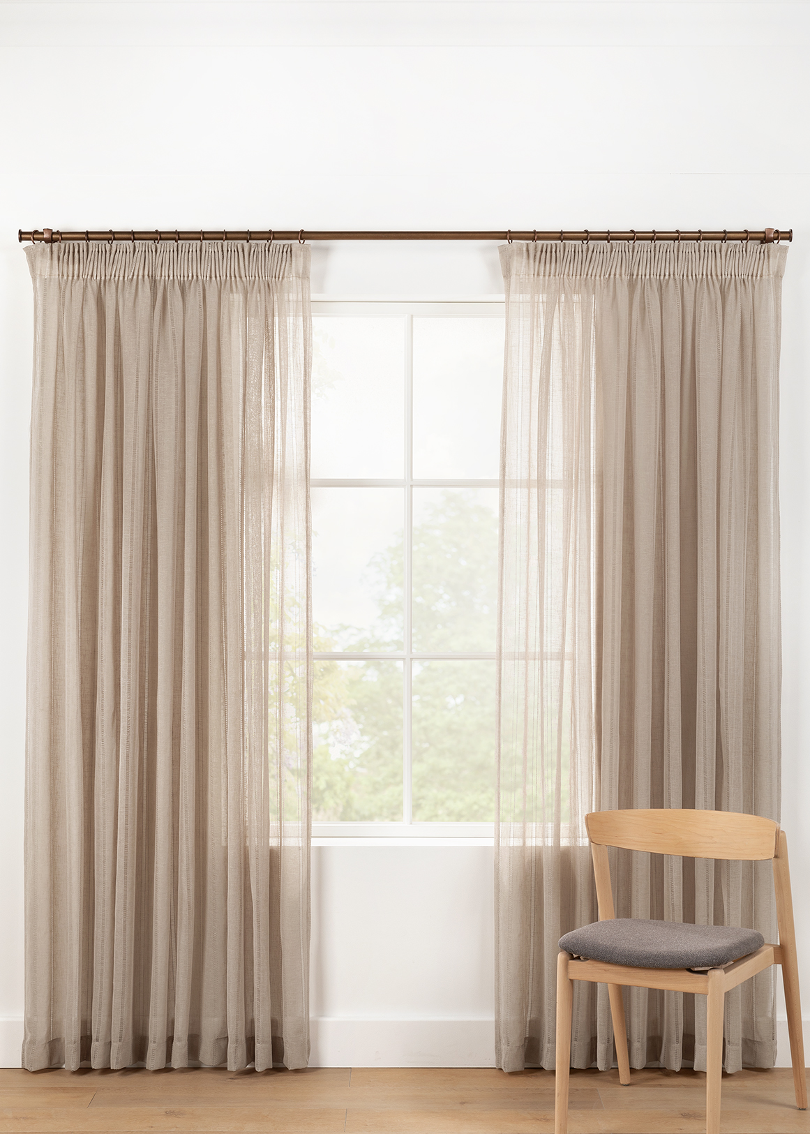 Taped Ladder Sheer Curtain 230cm (W) x 218cm (L)
