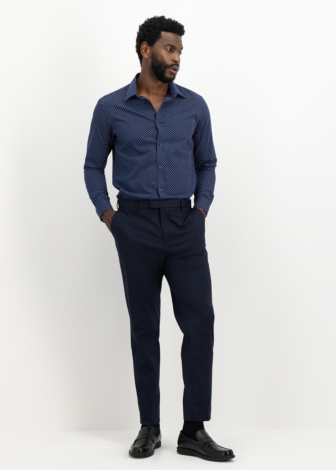 Tapered Slim Fit Flat Front Pants | Woolworths.co.za