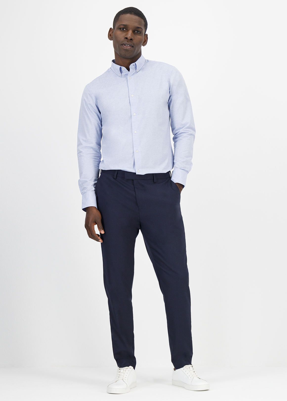 Tapered Slim Fit Stretch Flat Front Suit Trousers | Woolworths.co.za