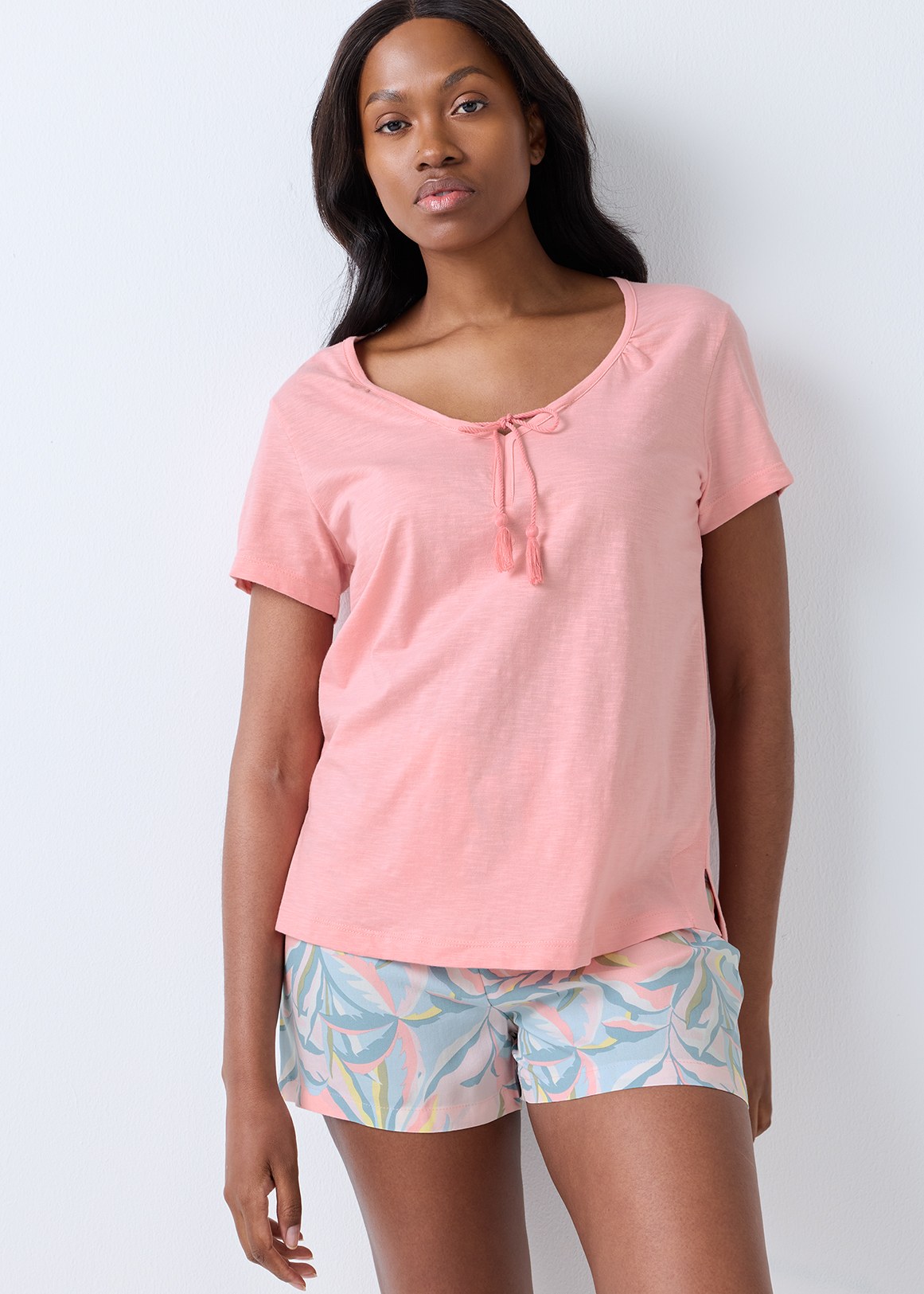 Tassel Knit Woven Cotton Pyjamas