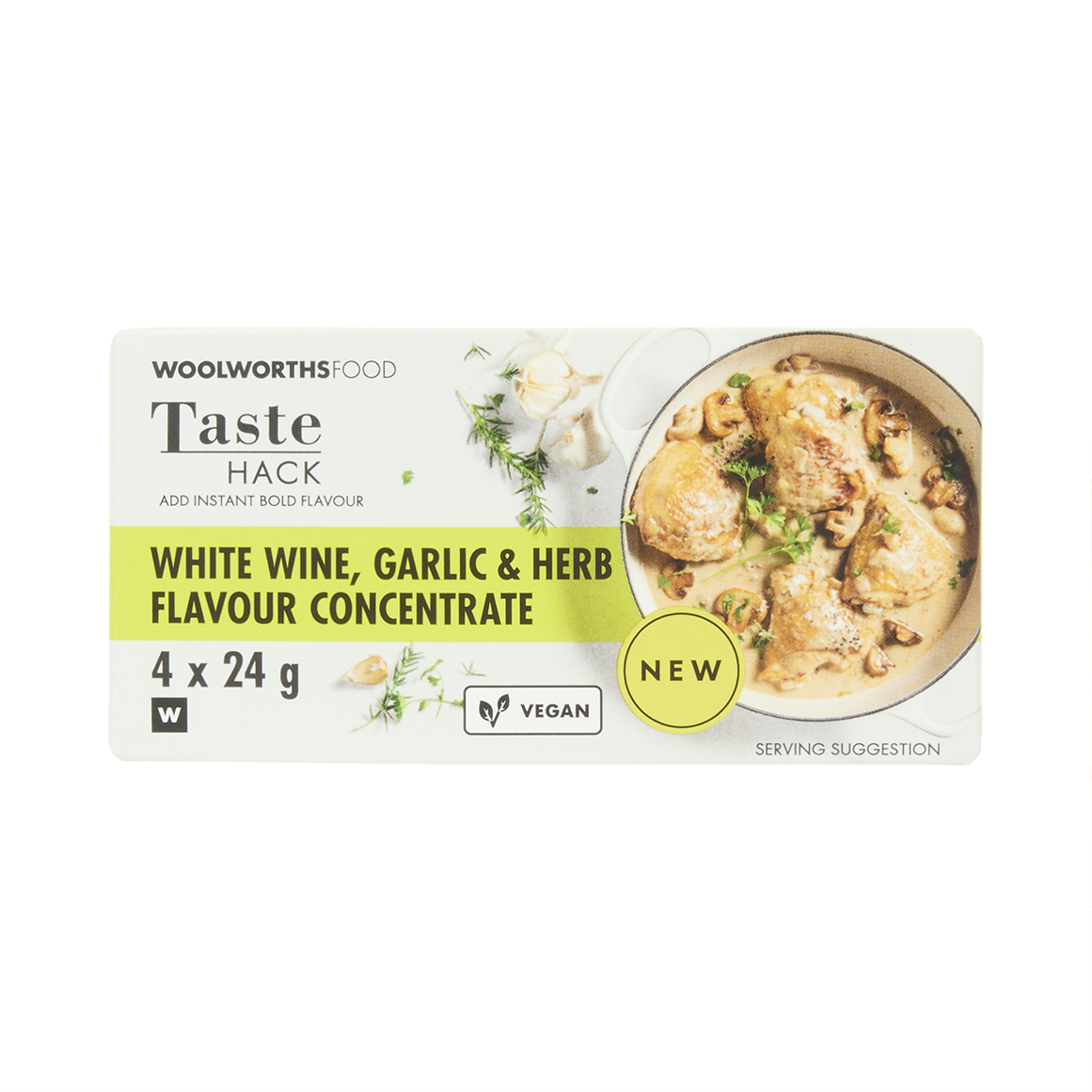 Taste Hack White Wine, Garlic And Herb Flavour Concentrate Tubs 4 x 24 g