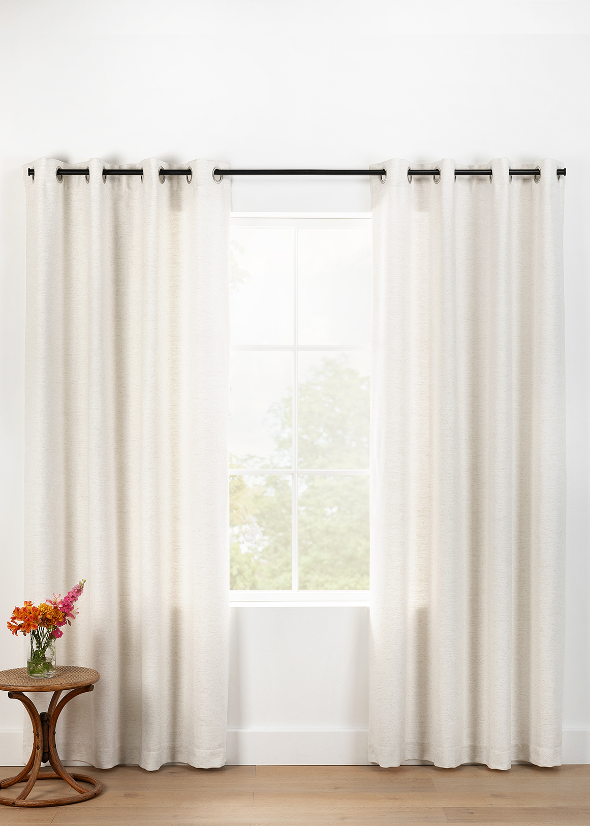Tate Linen Look Lined Eyelet Curtain 135cm (W) x 223cm (L)