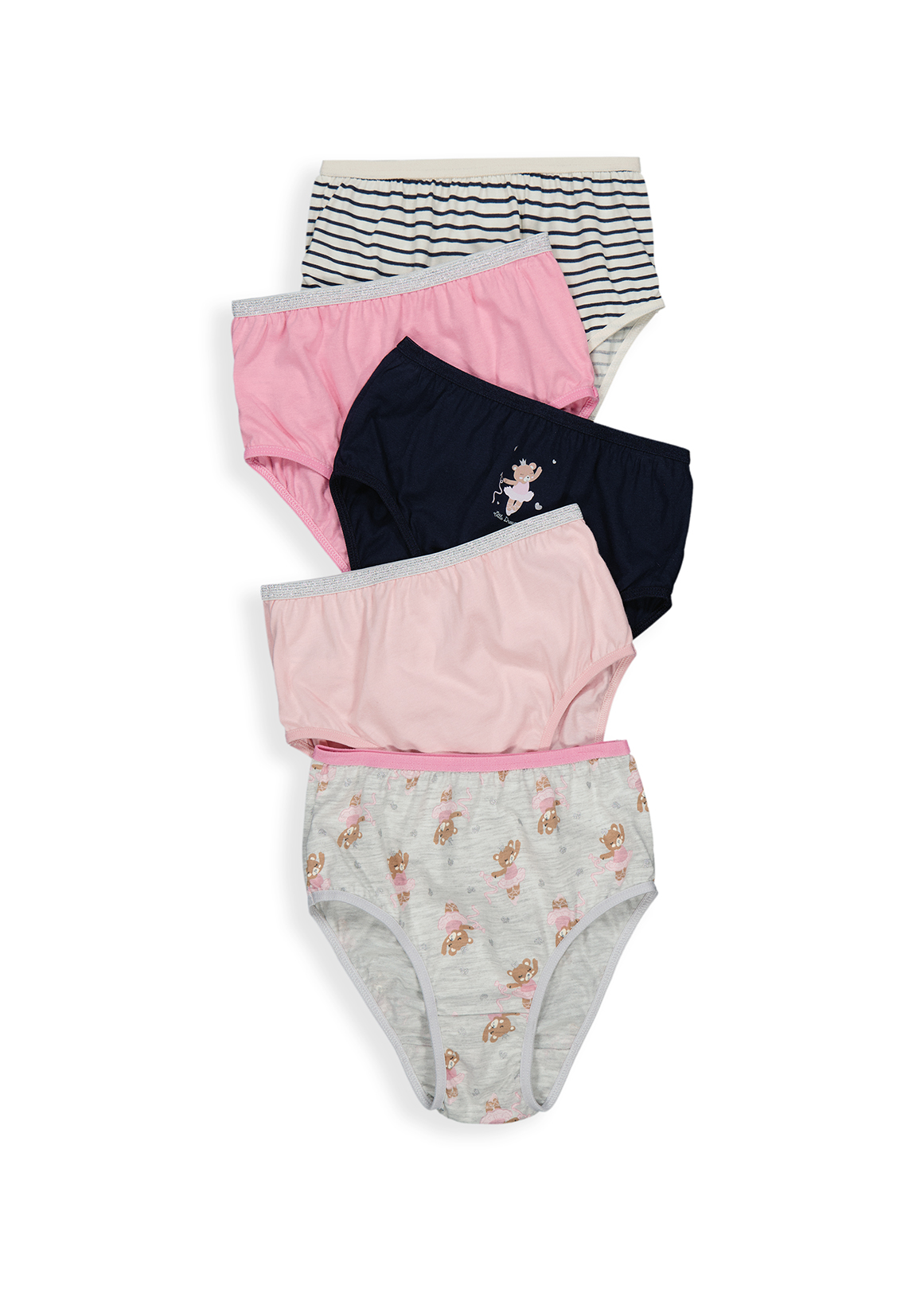 Teddy Ballerina Cotton Briefs 5 Pack