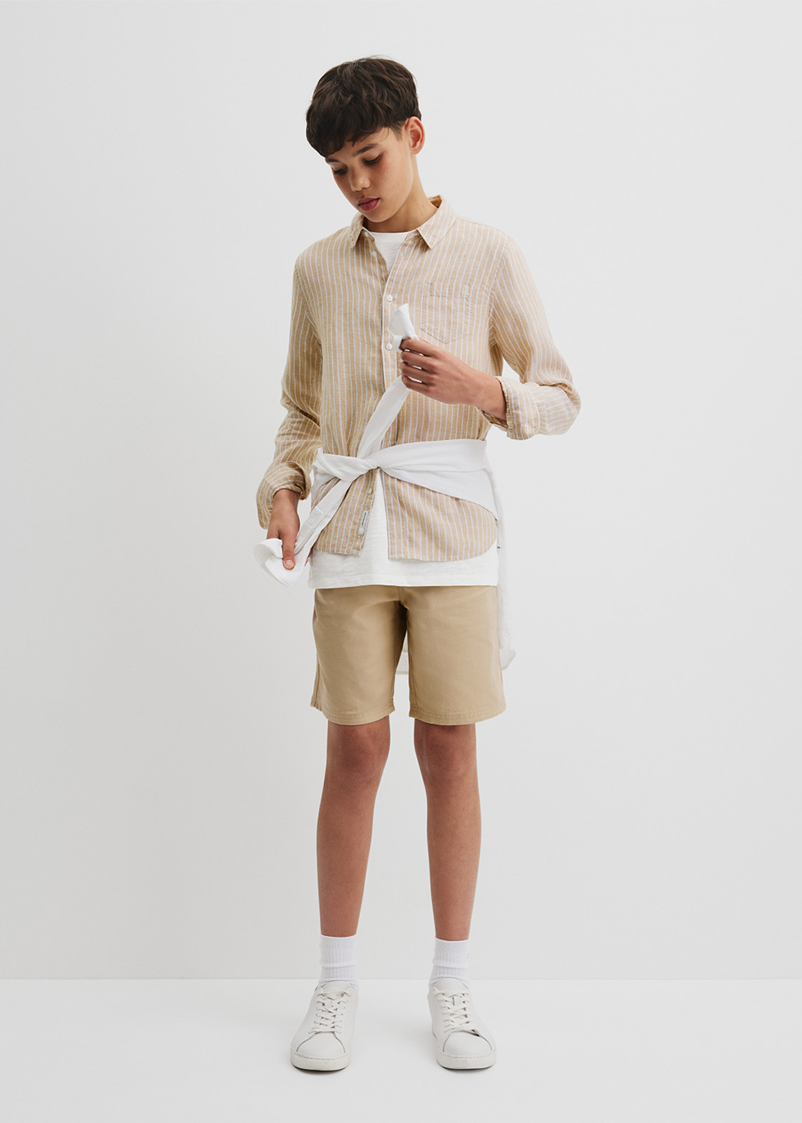 Teen Organically Grown Linen Long Sleeve Shirt