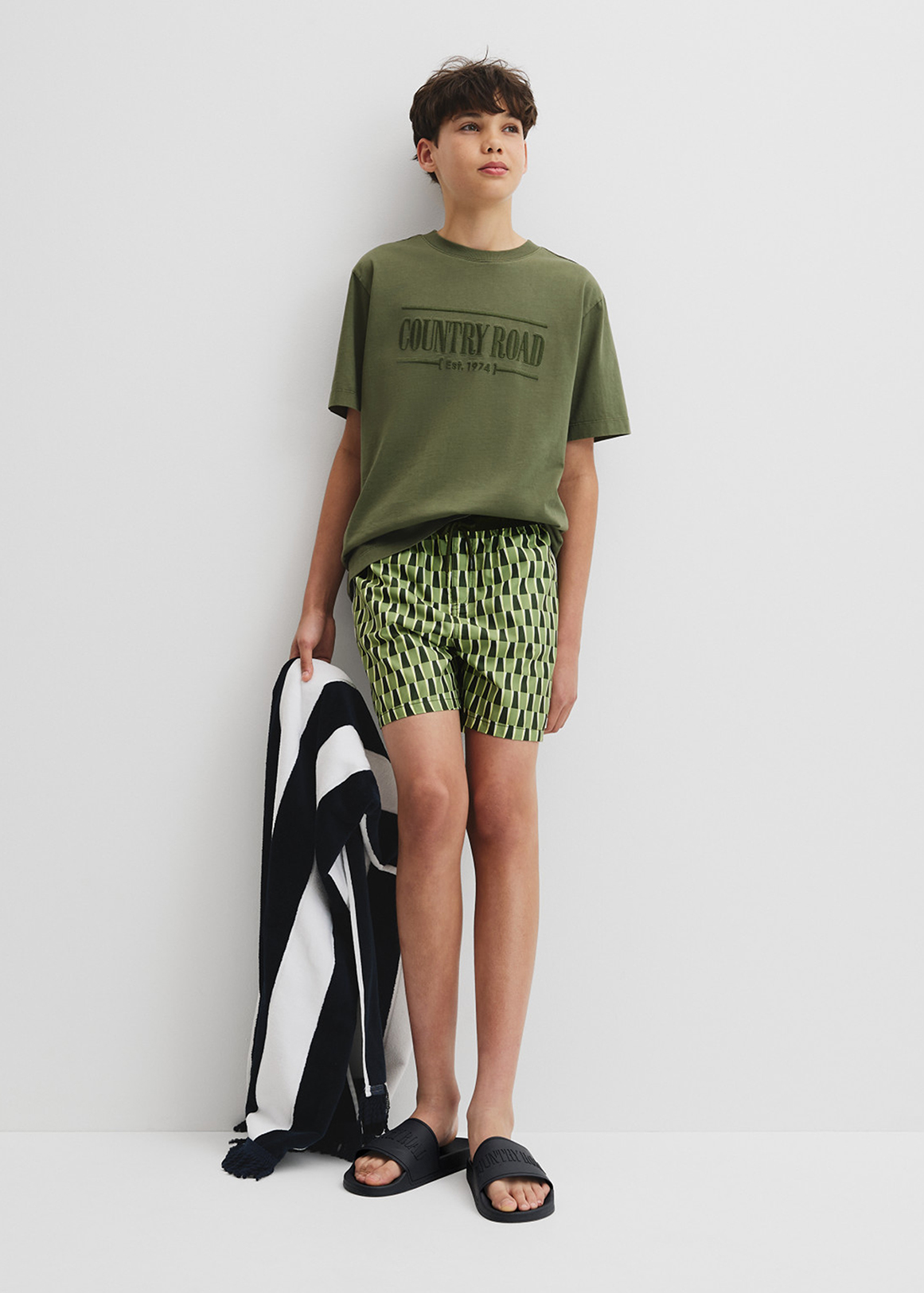 Teen Stripe Detail Board Short