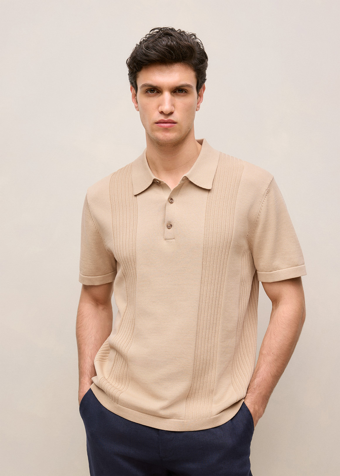 Texture Knit Polo