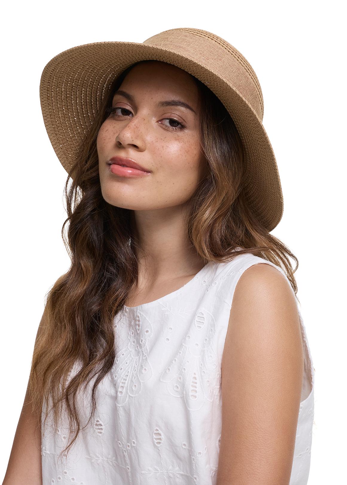 Textured Band Straw Cloche