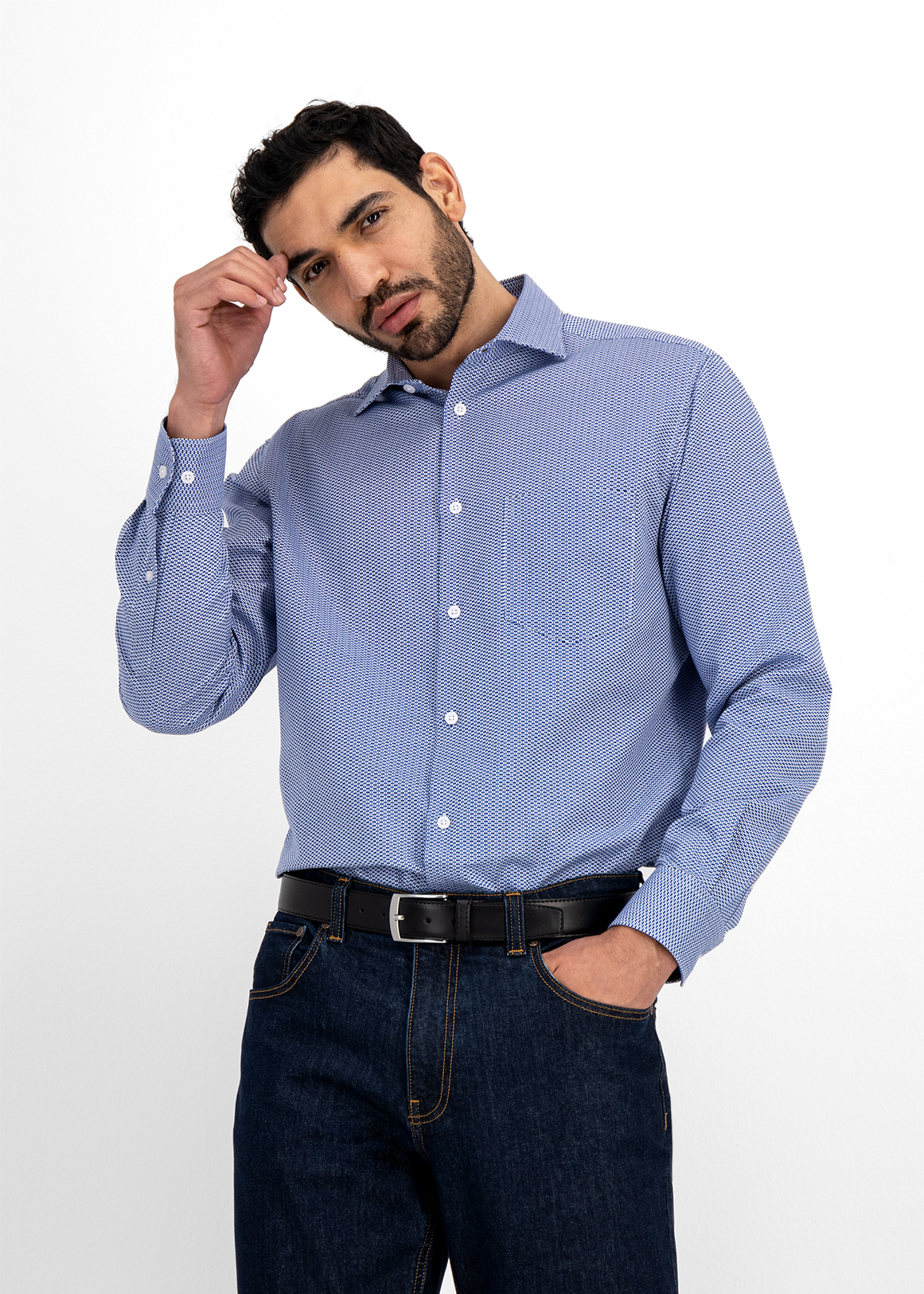 Textured Cotton Shirt | Woolworths.co.za