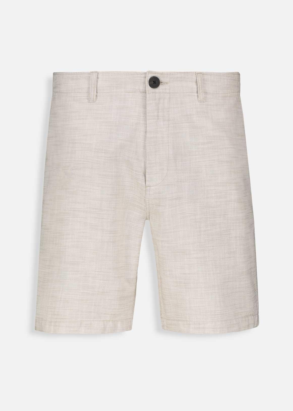 Honor-May Cotton Linen Short In Stone