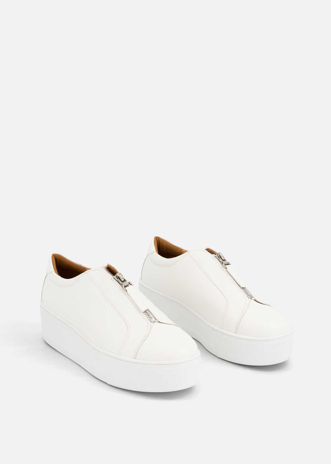 Textured Zipped Platform Sneakers | Woolworths.co.za