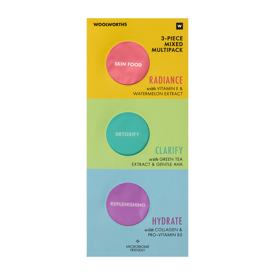 Three Piece Assorted Face Mask Pods 3 x 8 ml