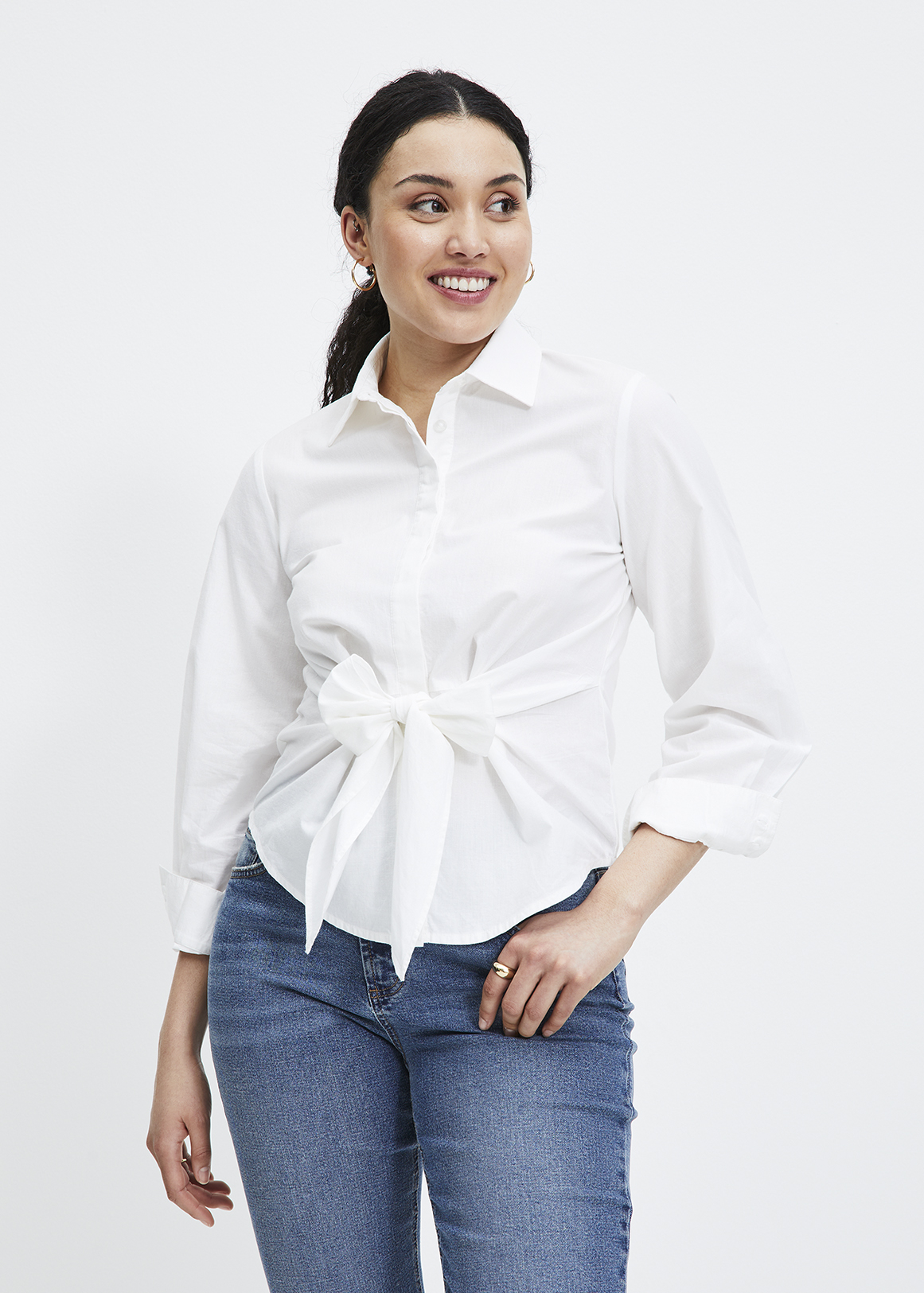 Tie Front Poplin Shirt | Woolworths.co.za