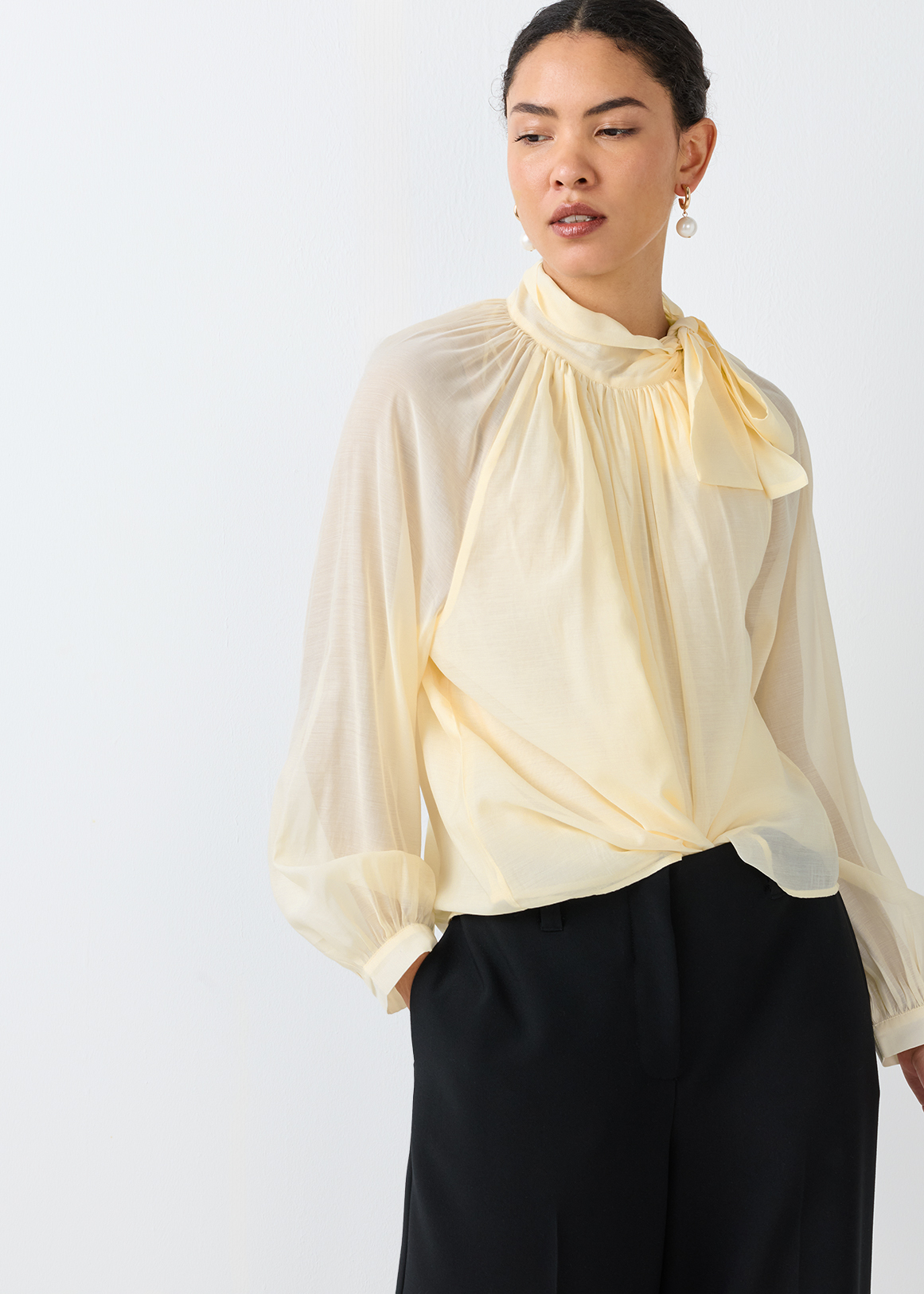 Tie Neck Bow Blouse