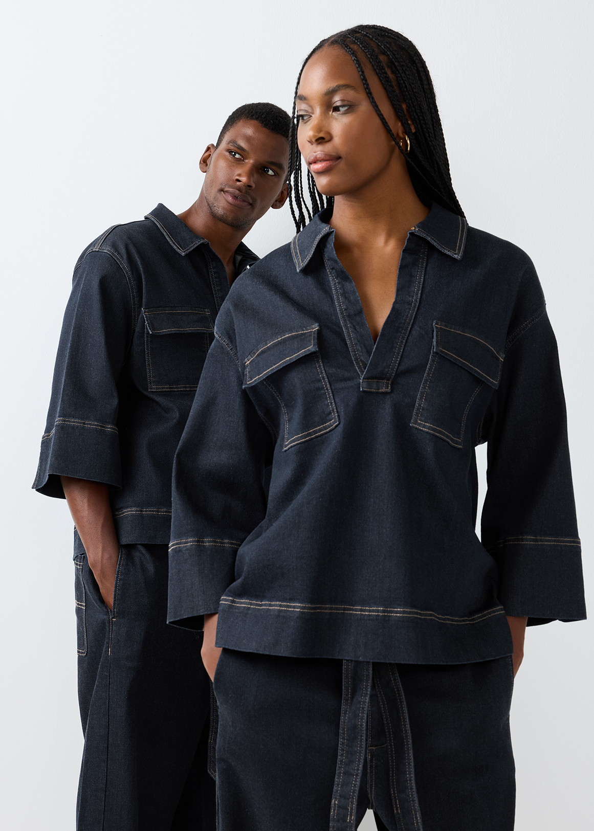 Tiger Lily Unisex Soft Denim Tunic