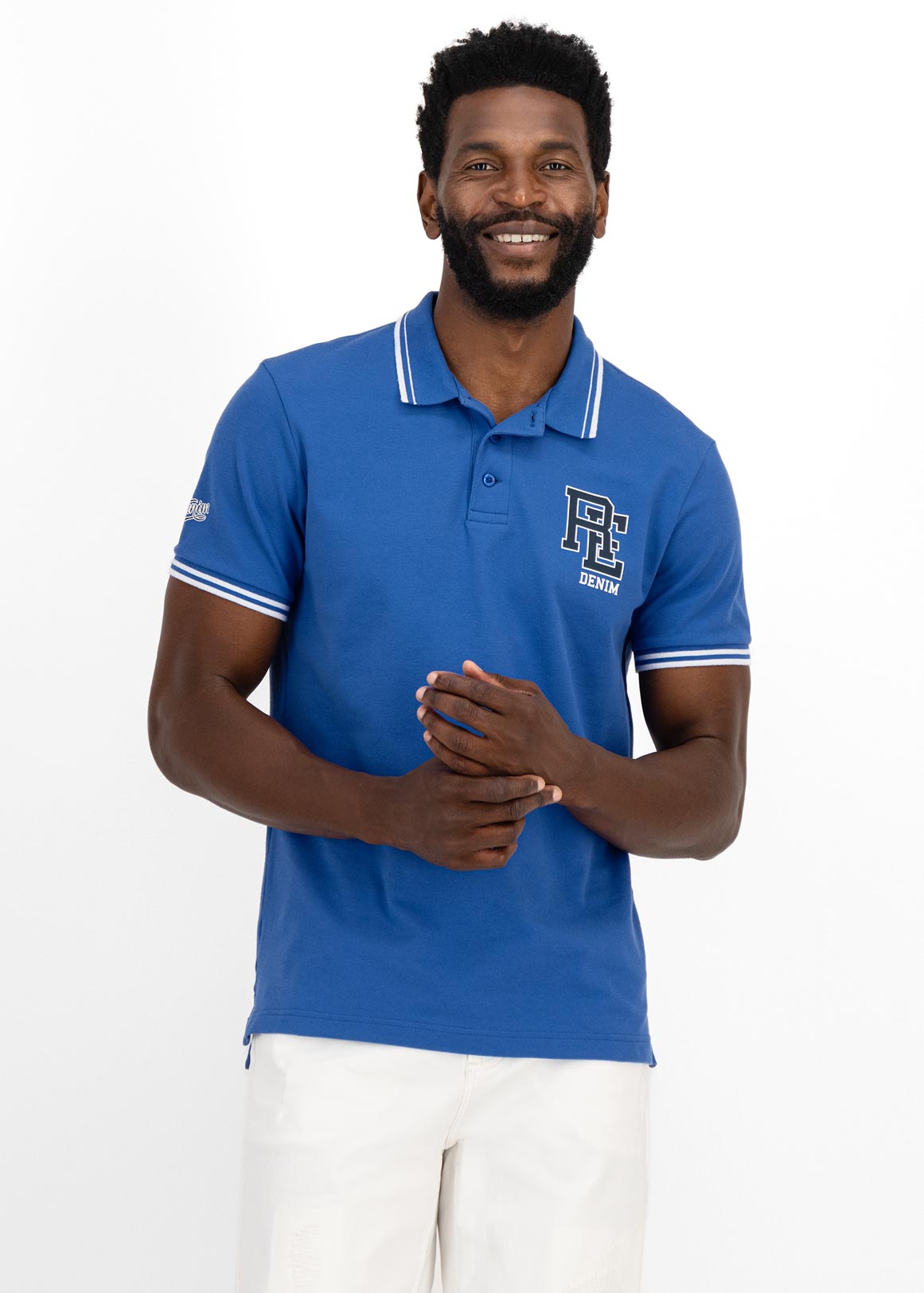 Tipped Logo Slim Fit Stretch Cotton Golfer | Woolworths.co.za