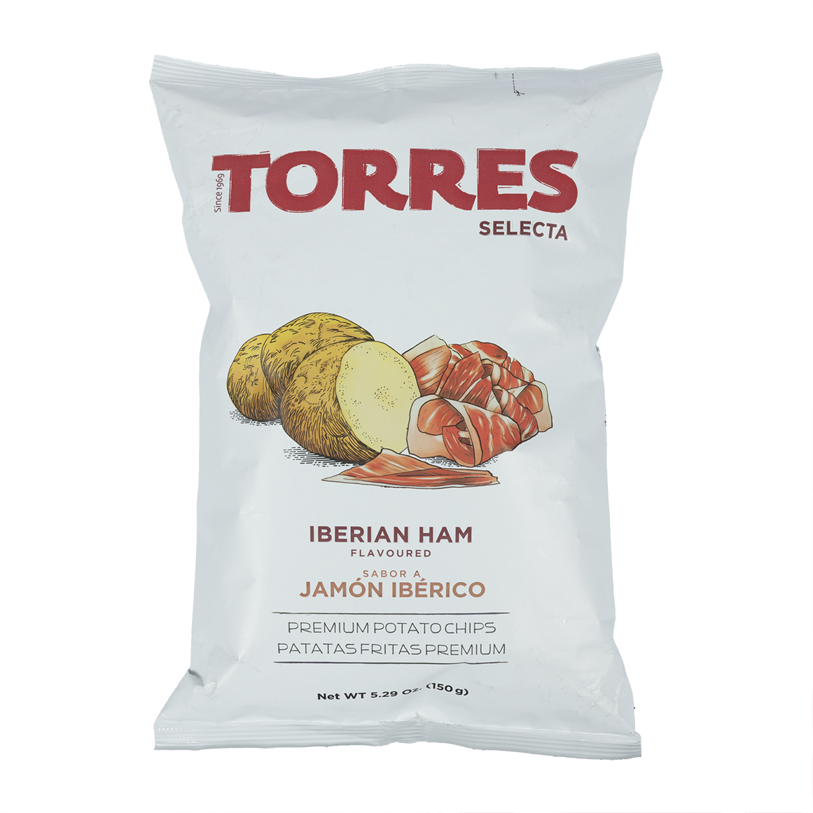 Torres Selecta Iberian Ham Flavoured Potato Chips 125 g