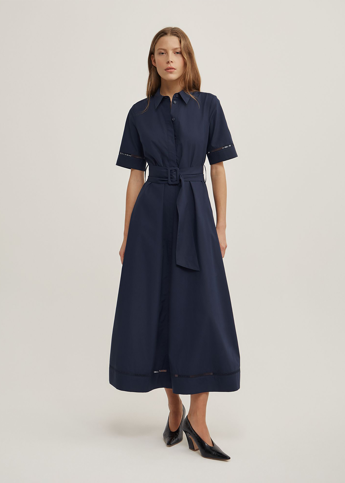 Trim Detail Shirt Dress