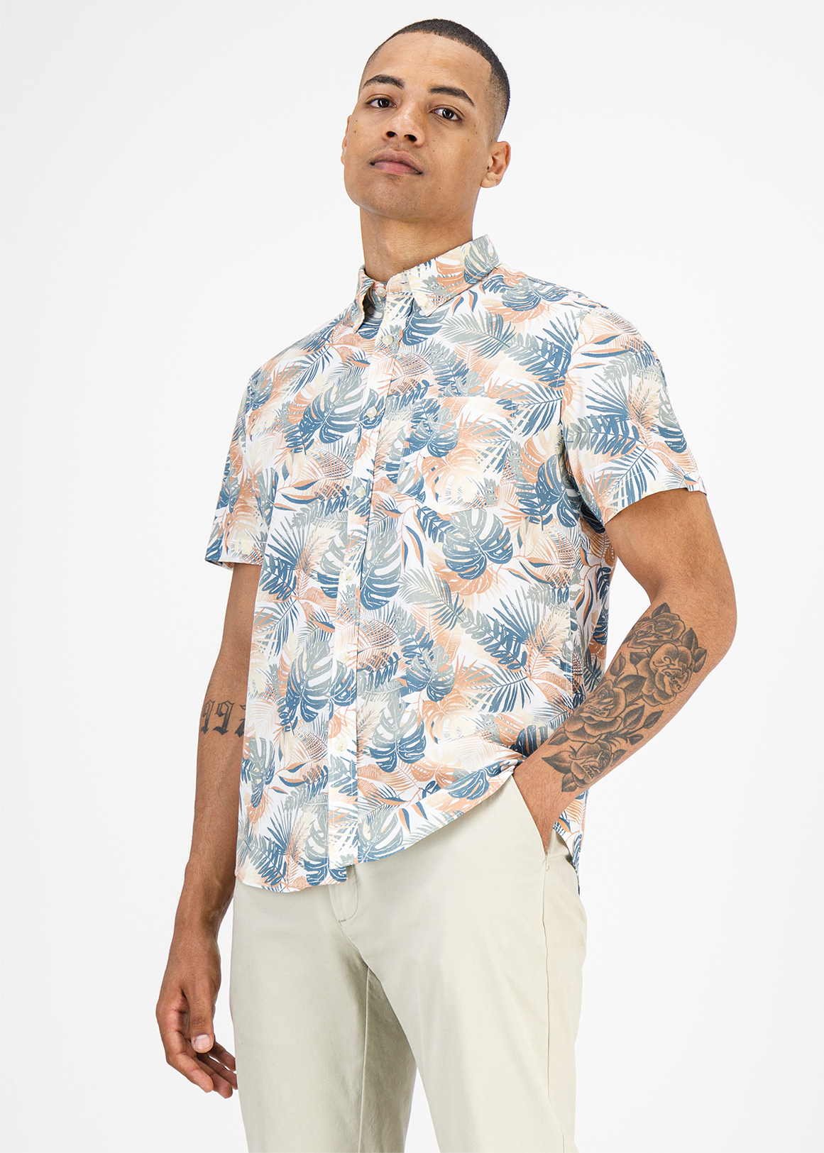 Tropical Leaf Cotton Shirt | Woolworths.co.za