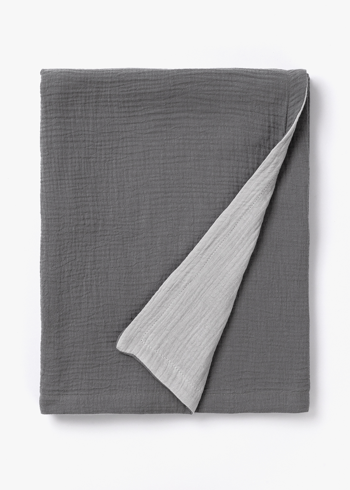 Two-Tone Reversible Cotton Muslin Blanket