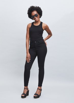 Curvy Fit Ultra High Jeggings - Black - Ladies