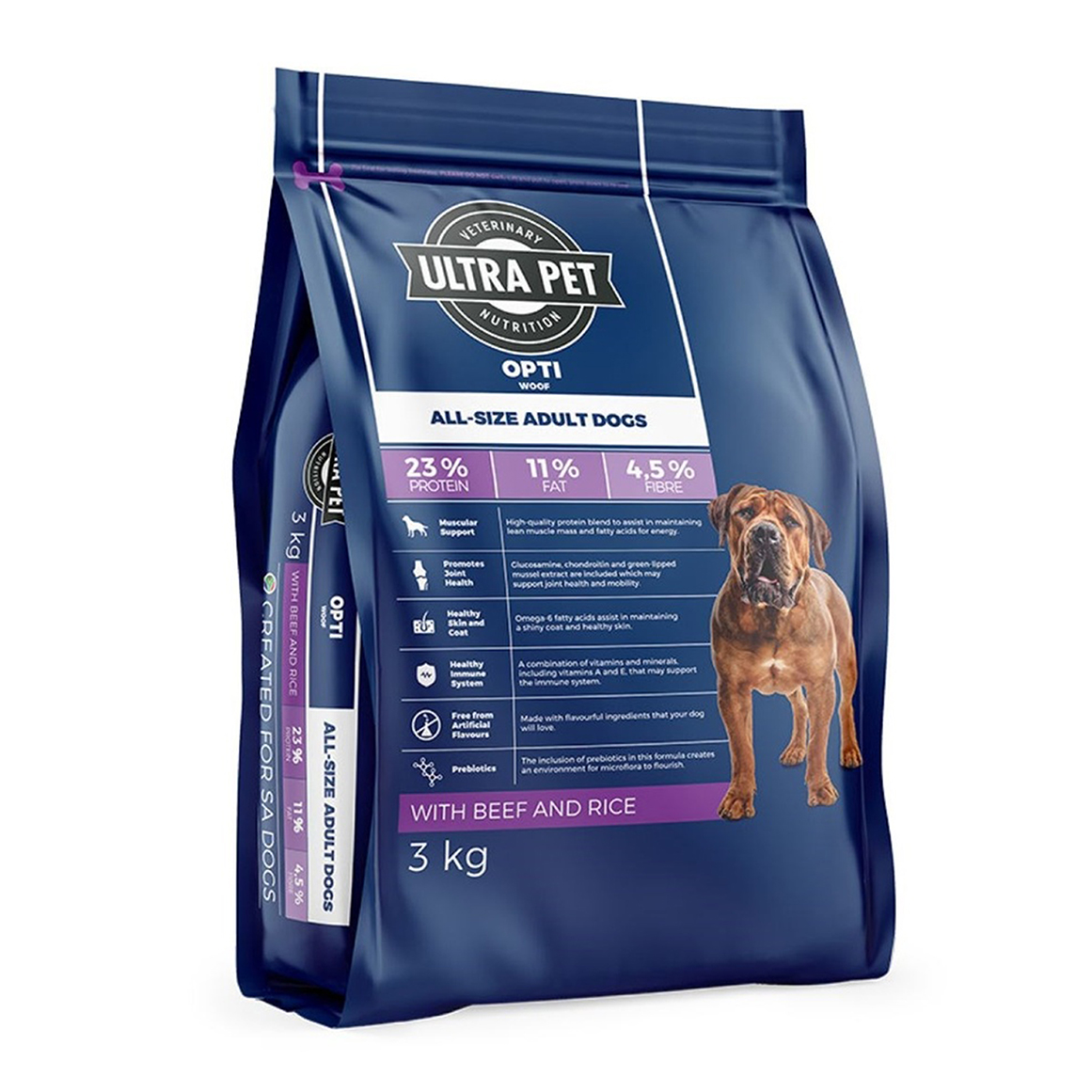 Ultra Pet Optiwoof with Beef and Rice Adult Dog Food 20 kg