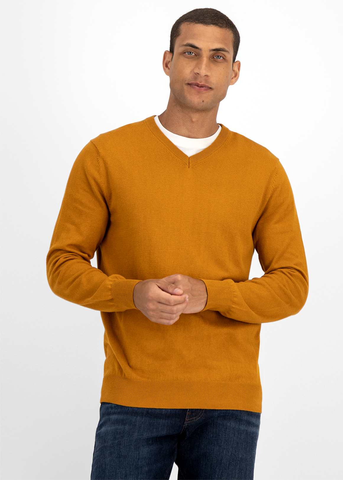 V-neck Cotton Knit Pullover | Woolworths.co.za