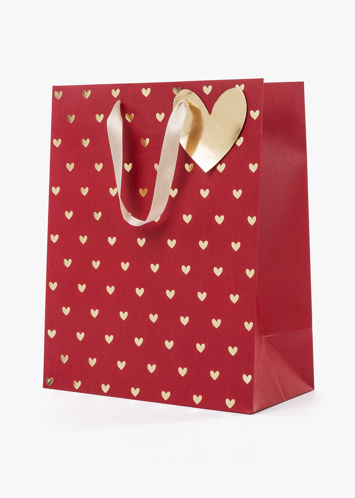 Valentines Large Repeat Hearts Foil Gift Bag | Woolworths.co.za