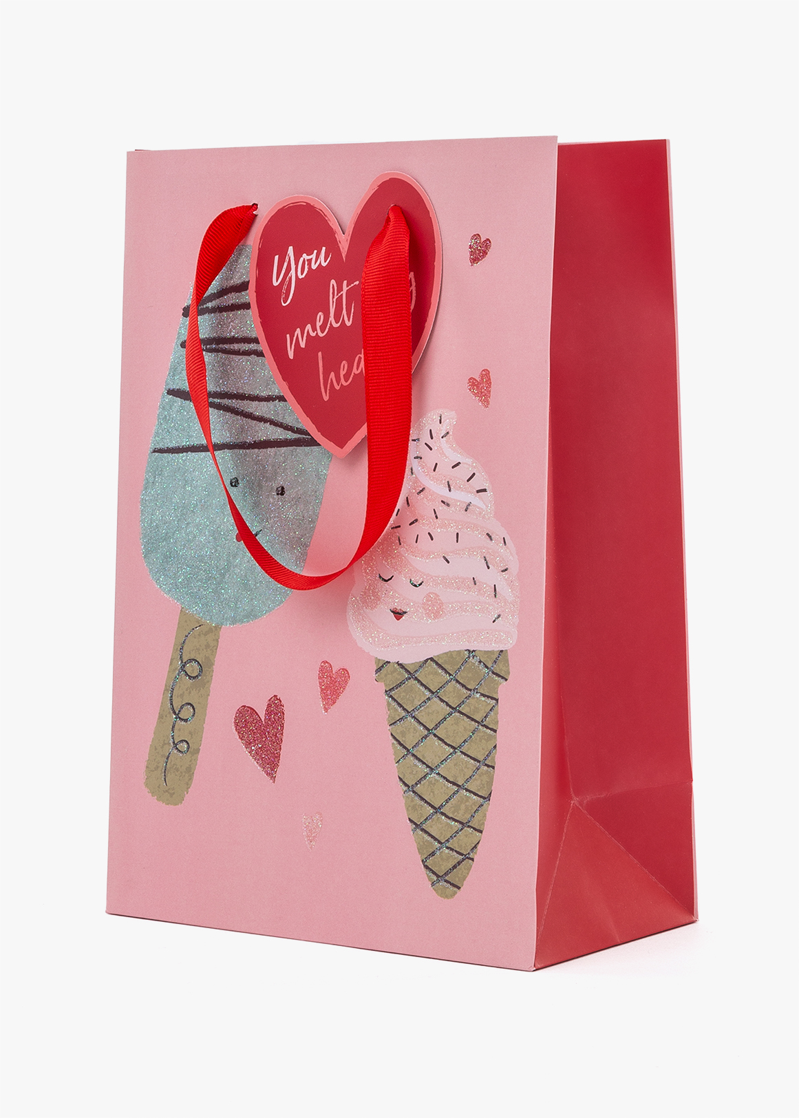 Valentines Medium Ice Cream Flitter Gift Bag | Woolworths.co.za