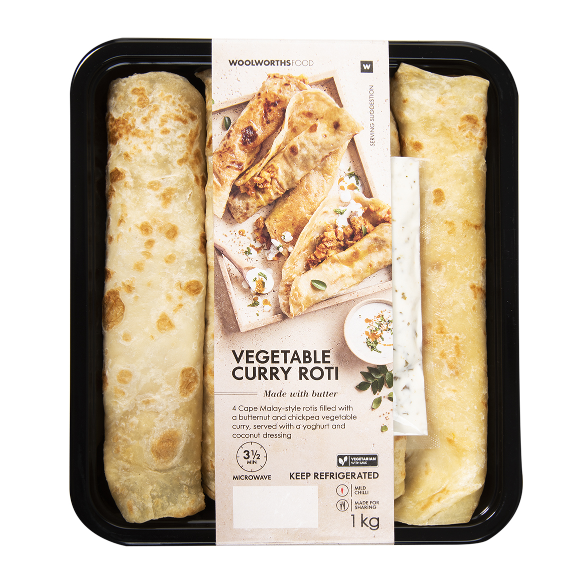 Vegetable Curry Roti 1 kg | Woolworths.co.za