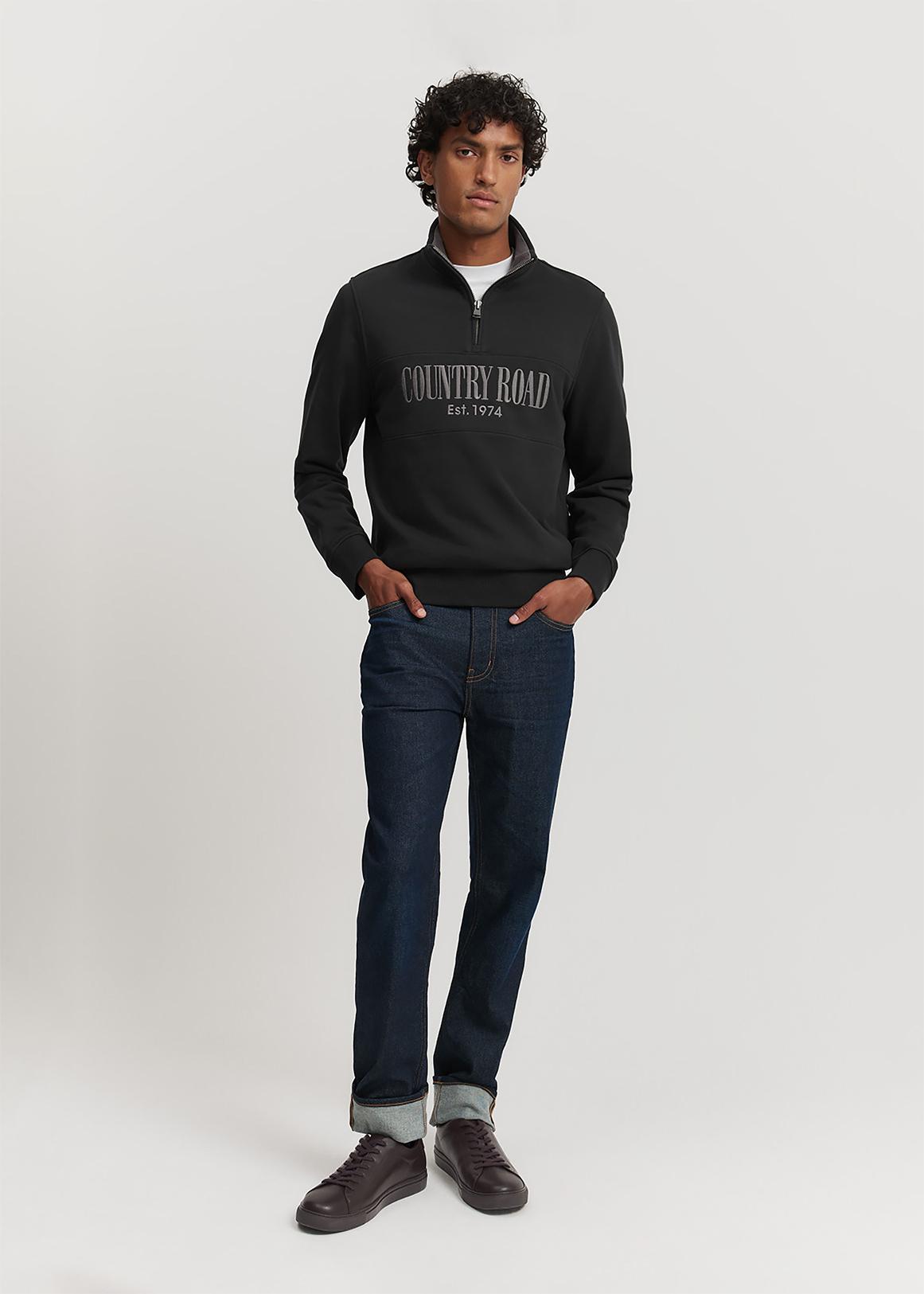 Verified Australian Cotton Half Zip Heritage Sweat