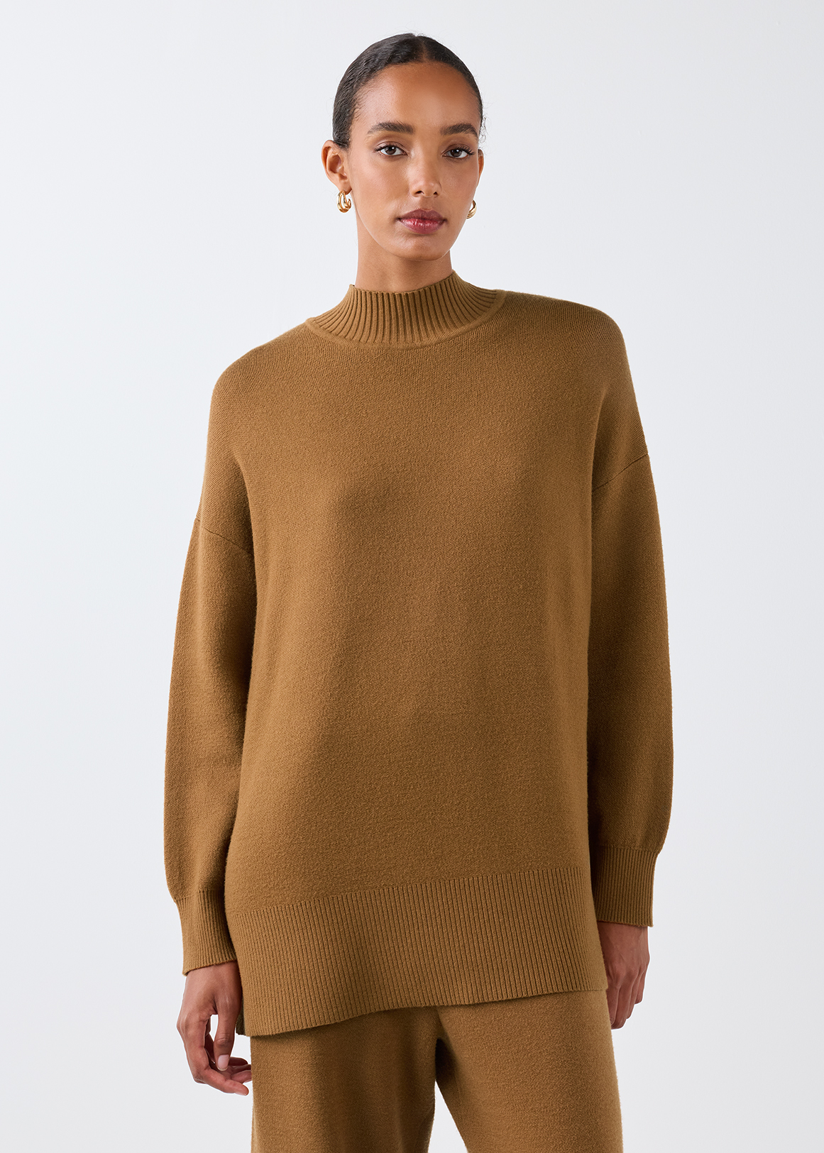 Viscose Blend Turtleneck Jumper