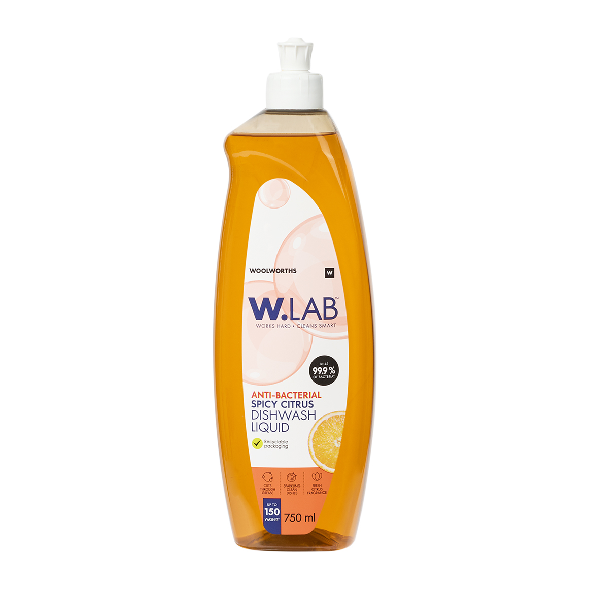 W.Lab 3 in 1 Citrus Anti-Bacterial Dishwash Liquid 750 ml