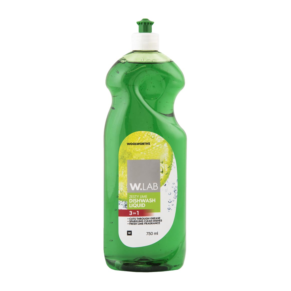 W.Lab 3 in 1 Zesty Lime Dishwash Liquid 750 ml