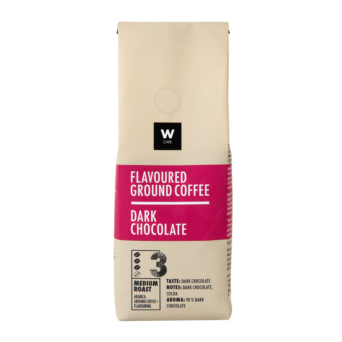 WCafe Dark Chocolate Flavoured Ground Coffee 250 g