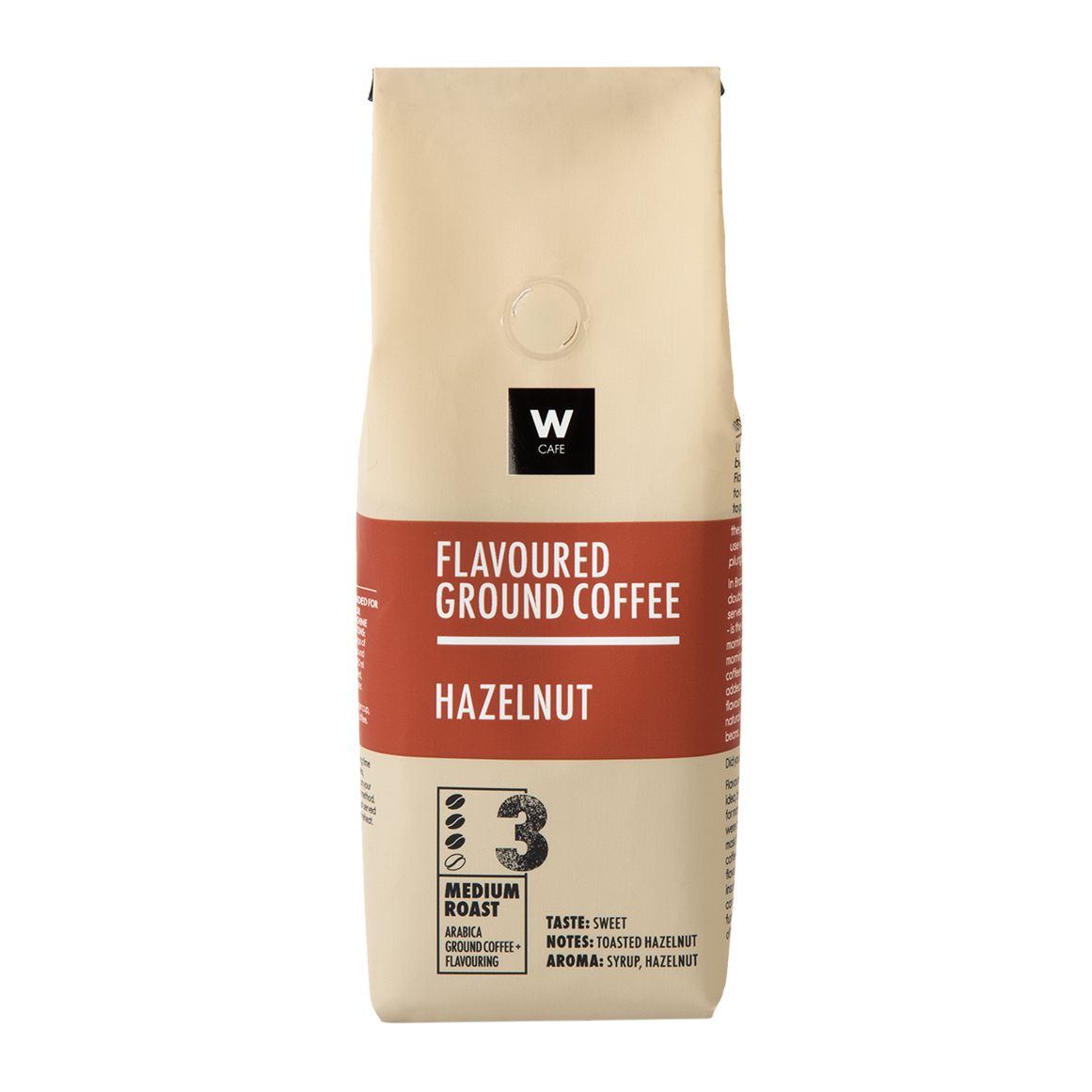 WCafe Hazelnut Flavoured Ground Coffee 250 g