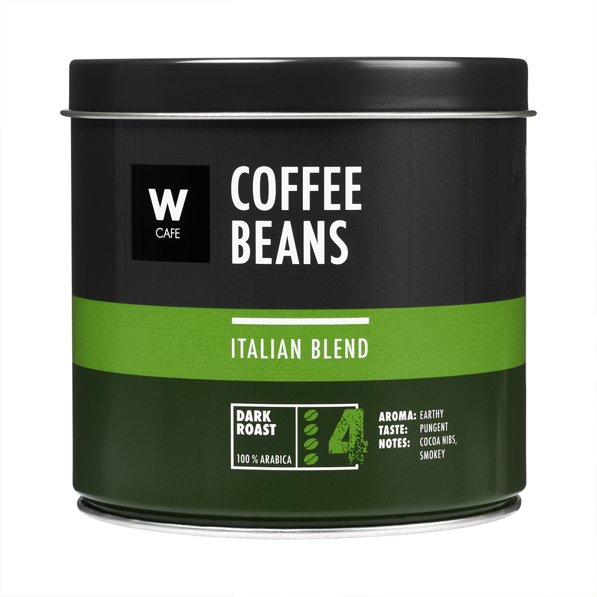 WCafe Italian Coffee Bean in Tin 250 g