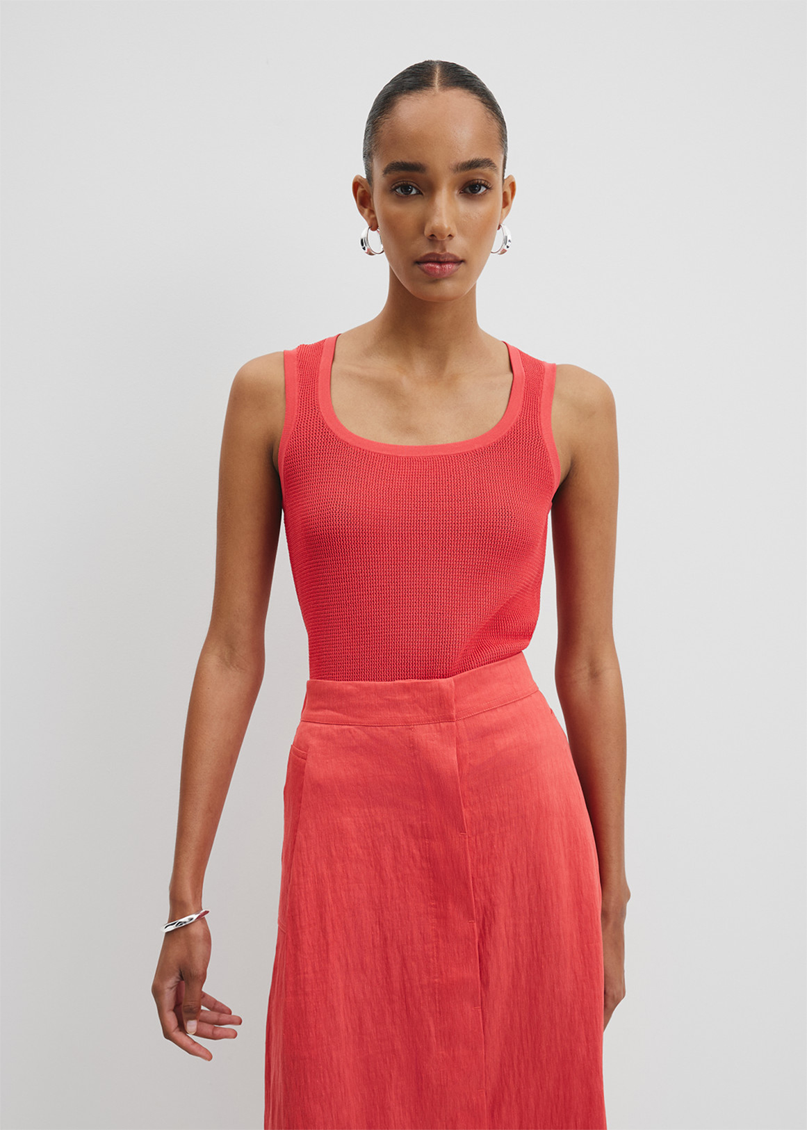 Waffle Crew Knit Tank