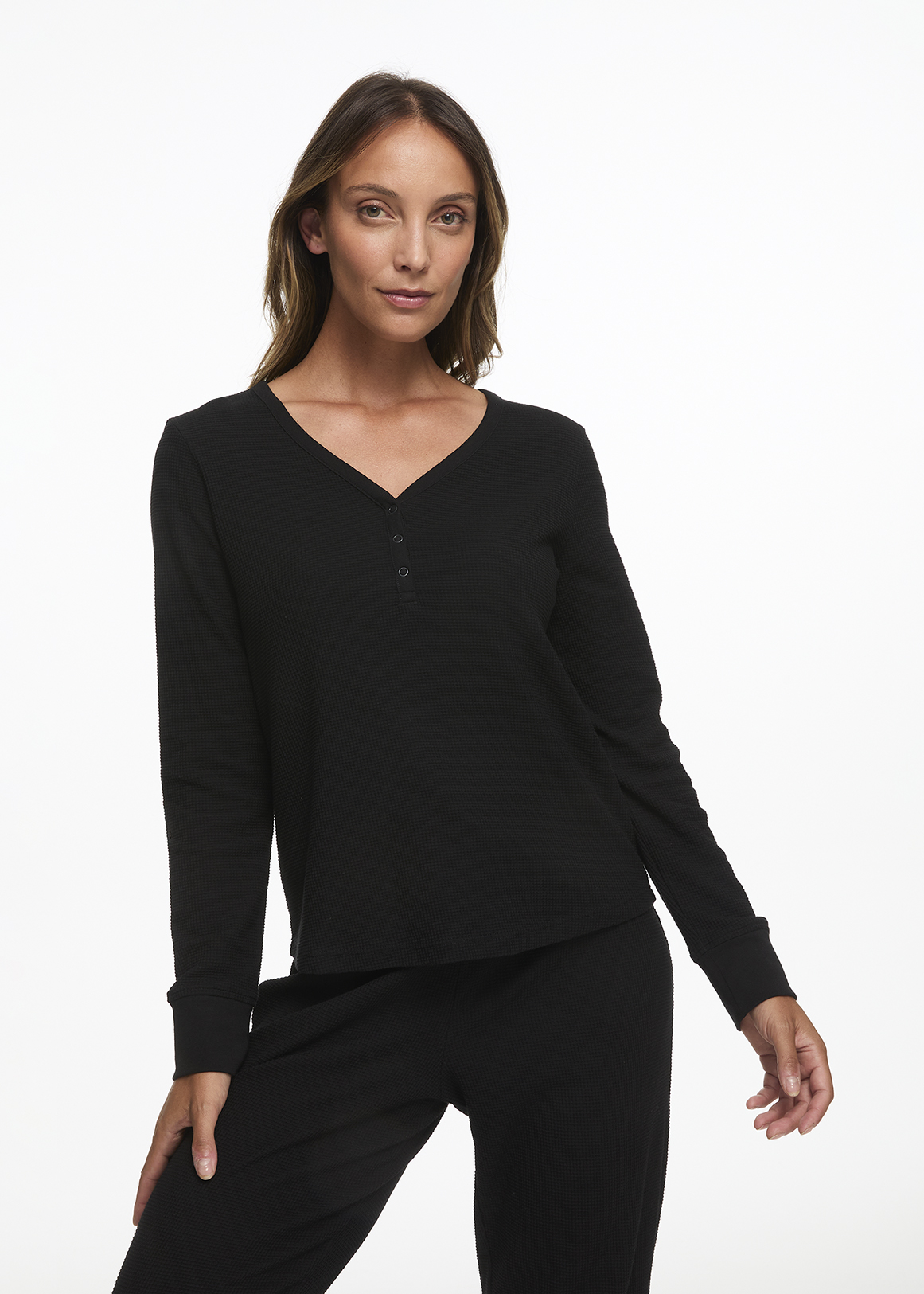 Waffle Henley Sleep T-shirt