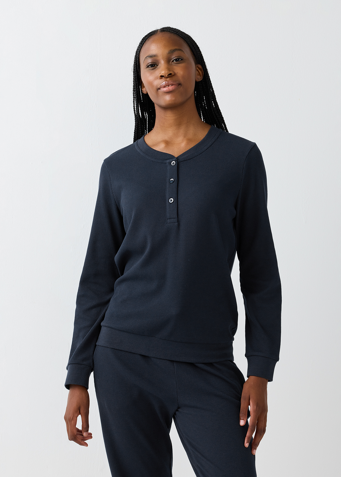 Waffle Henley Sleep T-shirt