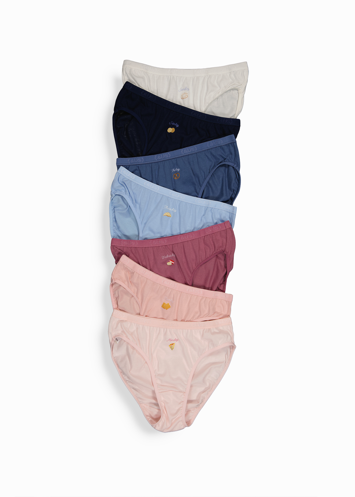 Weeekdays Cotton Bikinis 7 Pack